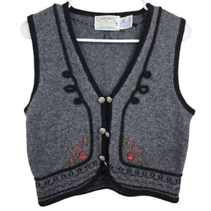 Vintage Sweater Vest 100% Pure Shetland Wool Size Small Grandma Core Cottagecore